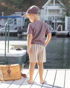 Boardshort | Brown Butterscotch Stripe | Rylee & Cru-2