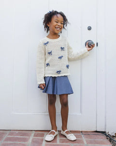 Sloane Knit Skirt | Marine | Rylee & Cru-3