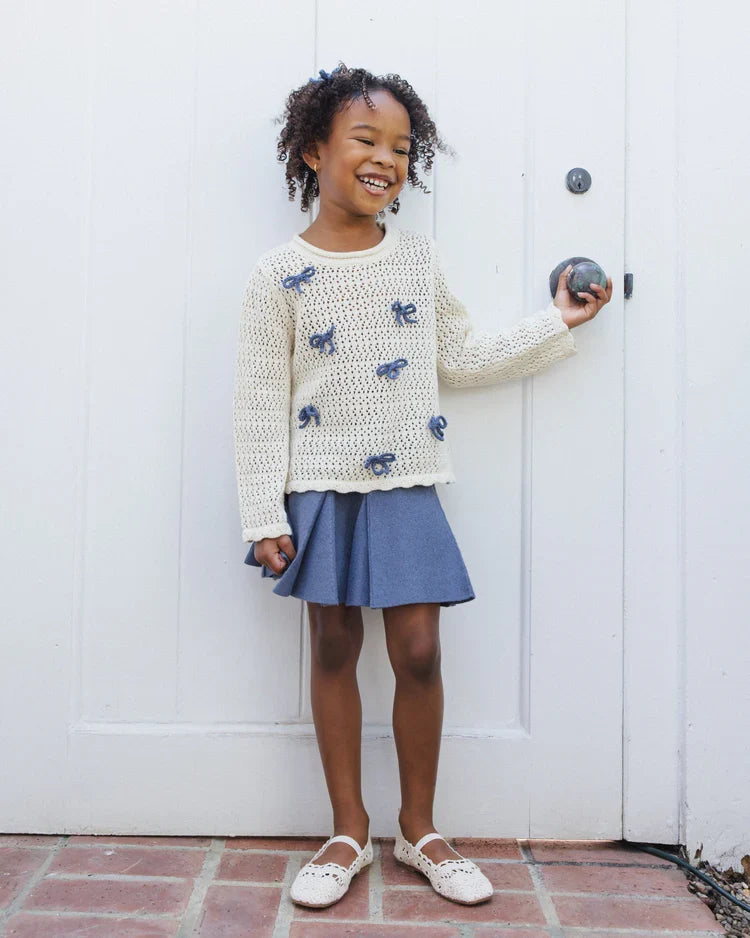 Sloane Knit Skirt | Marine | Rylee & Cru-3