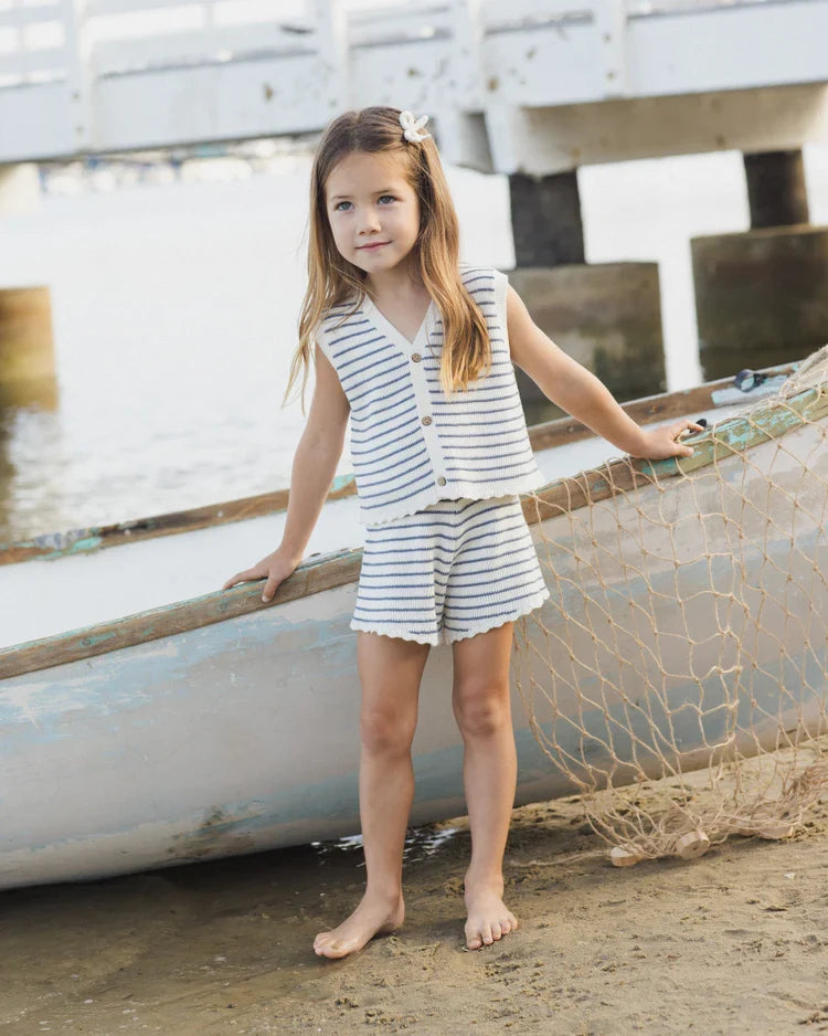 Knit Vest Set | Marine Stripe | Rylee & Cru-1