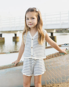 Knit Vest Set | Marine Stripe | Rylee & Cru-3