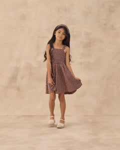 Lainey Dress | Chocolate Polka Dot | Rylee & Cru-1