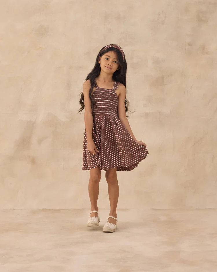 Lainey Dress | Chocolate Polka Dot | Rylee & Cru-1