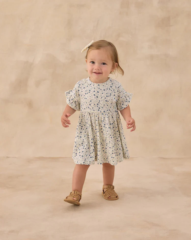 Babydoll Dress | Blue Ditsy | Rylee & Cru-1