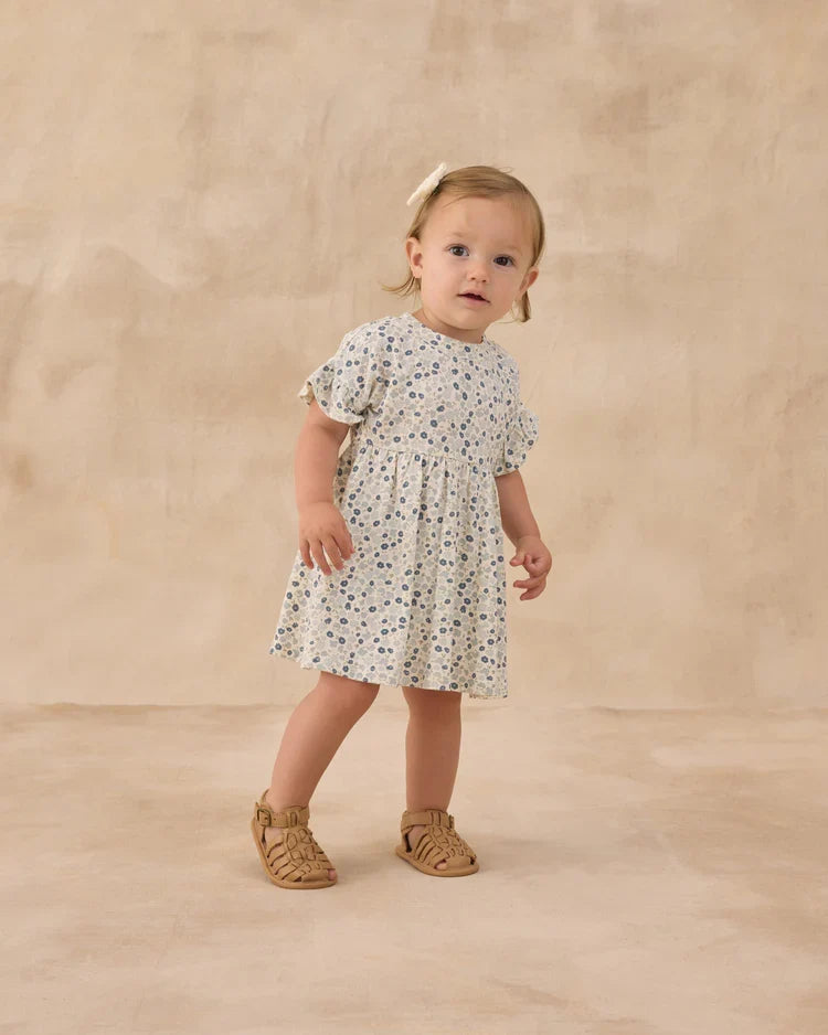 Babydoll Dress | Blue Ditsy | Rylee & Cru-4