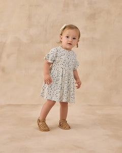 Babydoll Dress | Blue Ditsy | Rylee & Cru-4