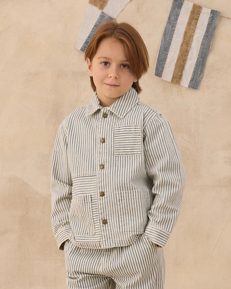 Denim Jacket | Railroad Stripe | Rylee & Cru-1