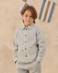 Denim Jacket | Railroad Stripe | Rylee & Cru-1