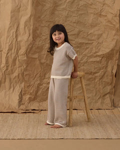 Knit Set | Chocolate Stripe | Rylee & Cru-1