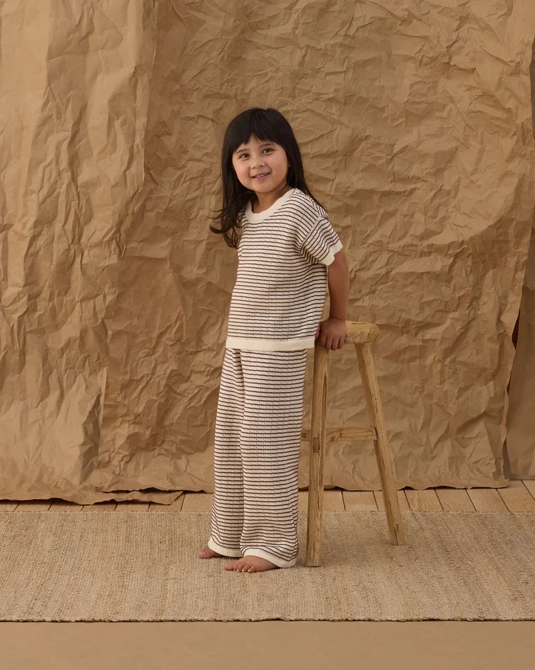 Knit Set | Chocolate Stripe | Rylee & Cru-1
