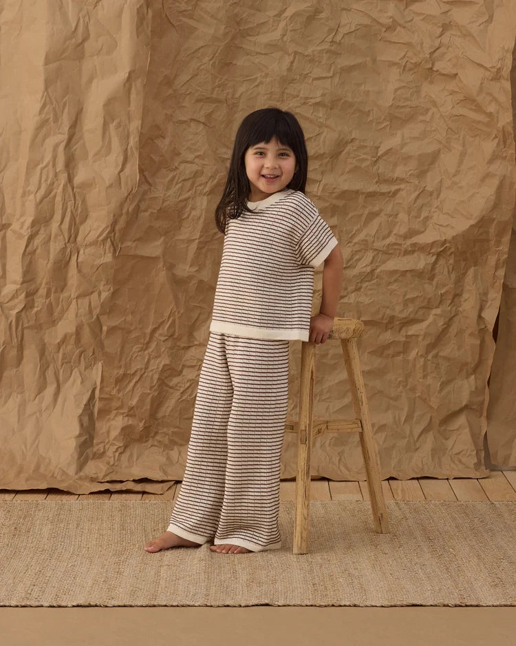 Knit Set | Chocolate Stripe | Rylee & Cru-3