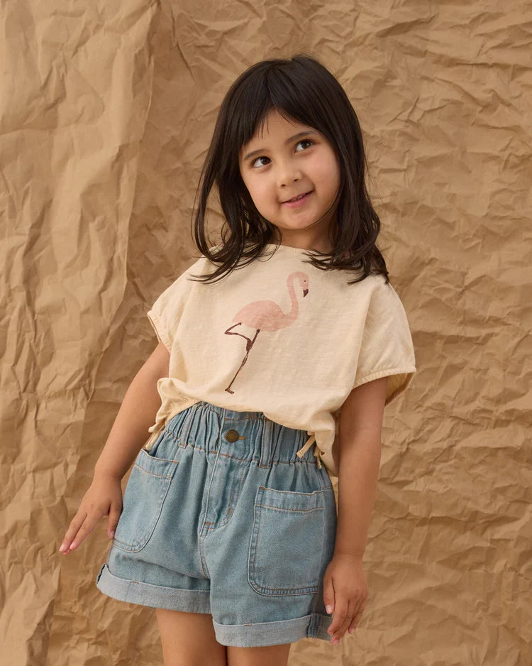 Alba Short Denim | Washed Blue | Rylee & Cru-1