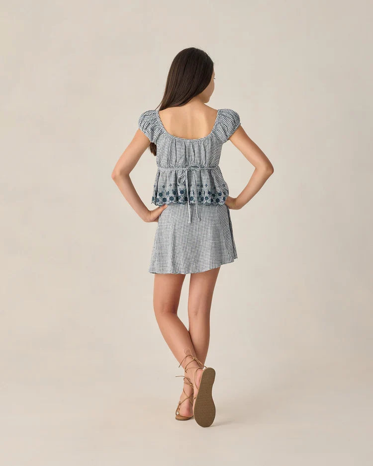 Teen Rylan Top | Marine Gingham | Rylee & Cru-3