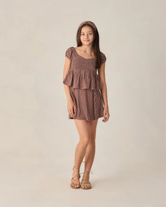 Teen Rachel Skirt | Chocolate Polka Dot | Rylee & Cru-2