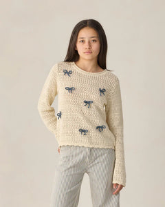 Teen Crochet Knit Pullover | Bows | Rylee & Cru-1