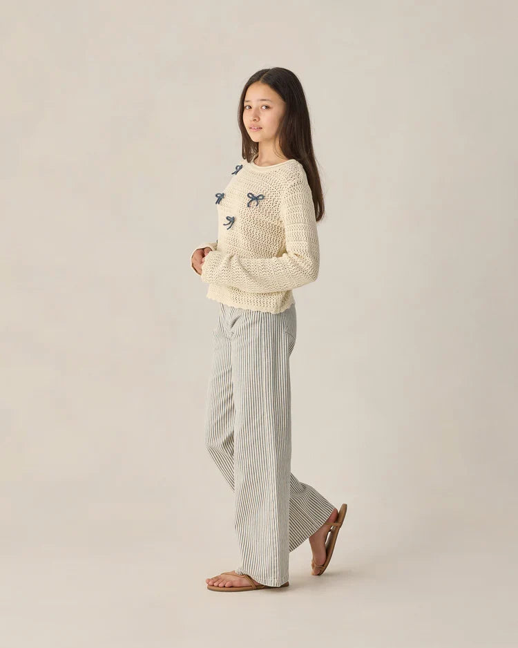 Teen Baggy Wide Leg Pant | Railroad Stripe| Rylee & Cru-2