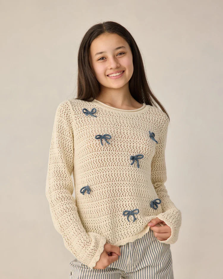 Teen Crochet Knit Pullover | Bows | Rylee & Cru-3