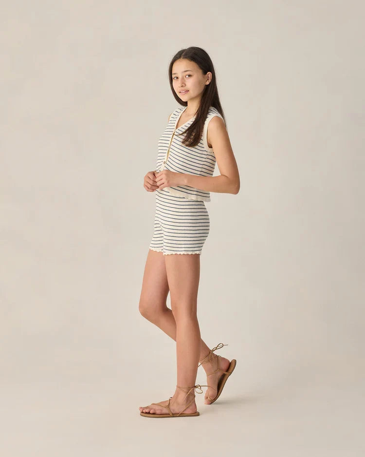 Teen Knit Vest Set | Marine Stripe | Rylee & Cru-1