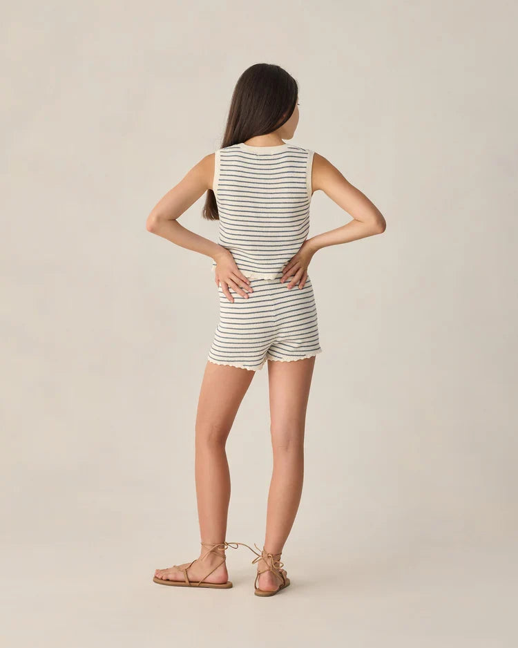 Teen Knit Vest Set | Marine Stripe | Rylee & Cru-2