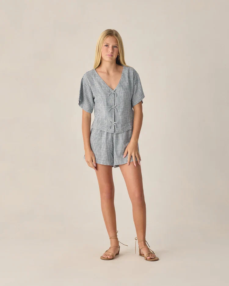 Teen Juniper Set | Marine Gingham| Rylee & Cru-1