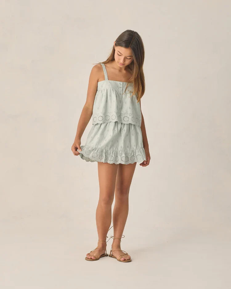 Teen Eyelet Swing Top | Seafoam | Rylee & Cru-2