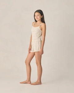 Teen Pointelle Lounge Set | Blue Ditsy | Rylee & Cru-2
