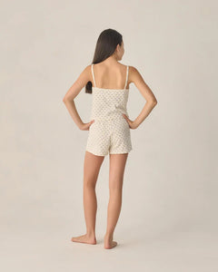 Teen Pointelle Lounge Set | Blue Ditsy | Rylee & Cru-3