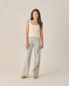 Teen Ribbed Tank | Natural | Rylee & Cru-1