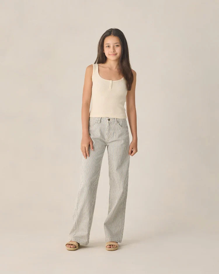 Teen Ribbed Tank | Natural | Rylee & Cru-1