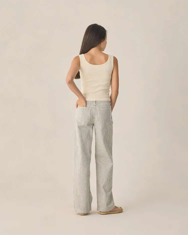 Teen Ribbed Tank | Natural | Rylee & Cru-3