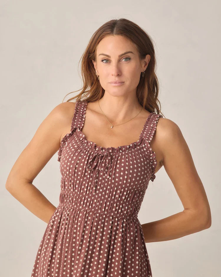 Ladies Jane Dress | Chocolate Polka Dot | Rylee & Cru-3