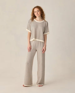 Ladies Knit Set | Chocolate Stripe | Rylee & Cru-1