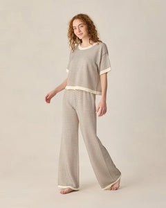 Ladies Knit Set | Chocolate Stripe | Rylee & Cru-2