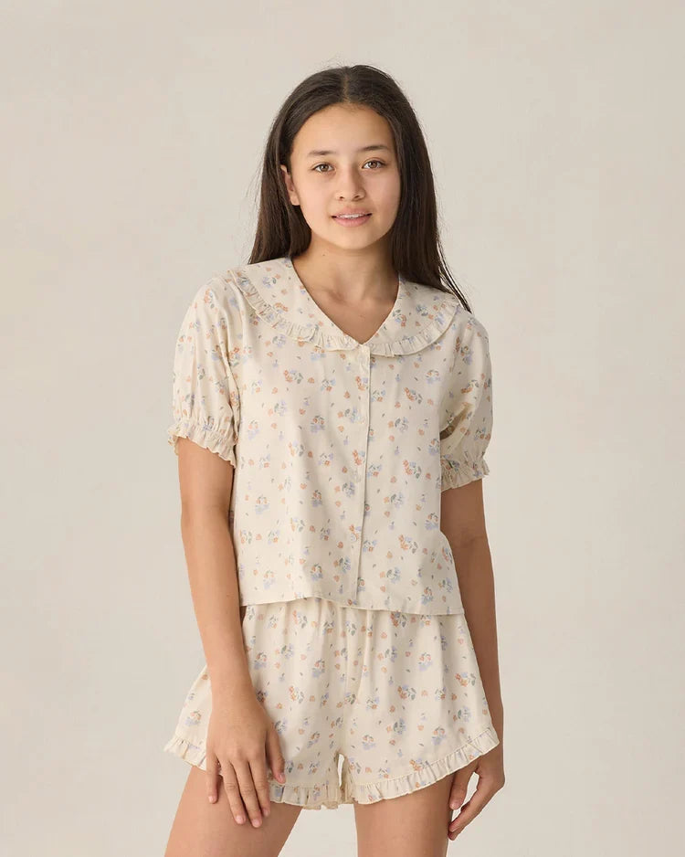 Teen Delilah Pajama Set | Pastel Garden | Rylee & Cru-1
