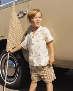 Perry Short | Ocre Check | Rylee & Cru-4