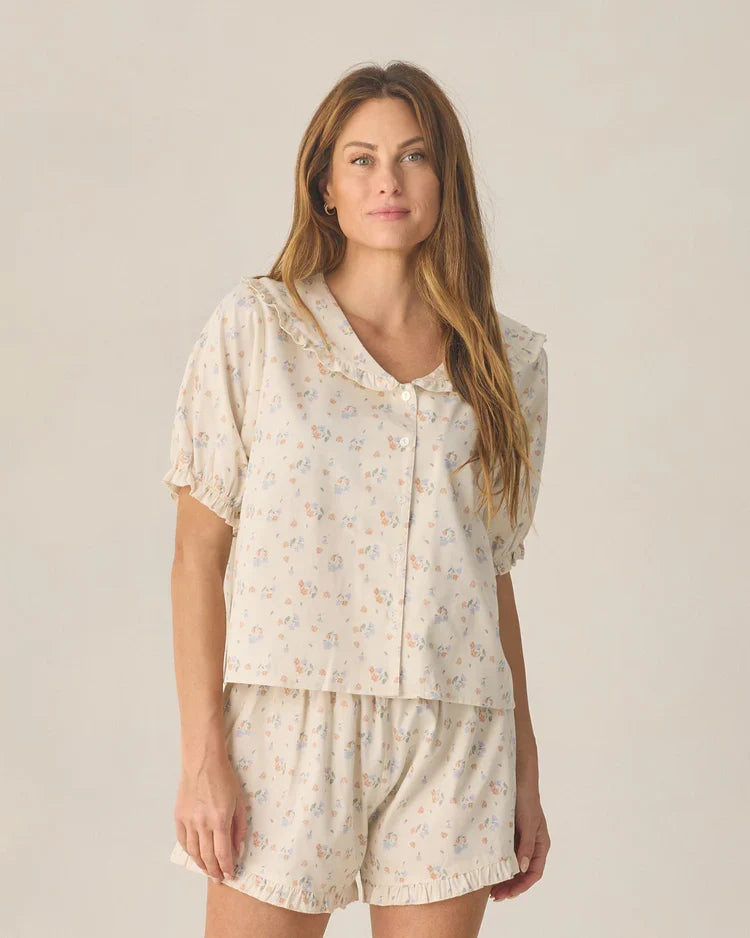 Women's Delilah Pajama Set | Pastel Garden | Rylee & Cru-1