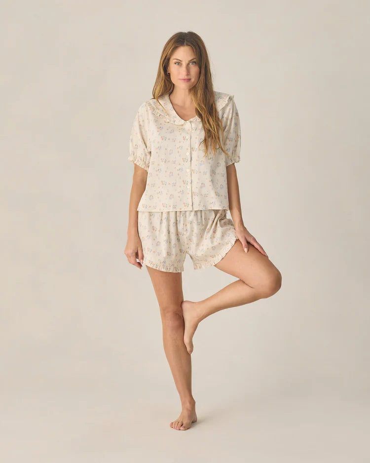 Women's Delilah Pajama Set | Pastel Garden | Rylee & Cru-2