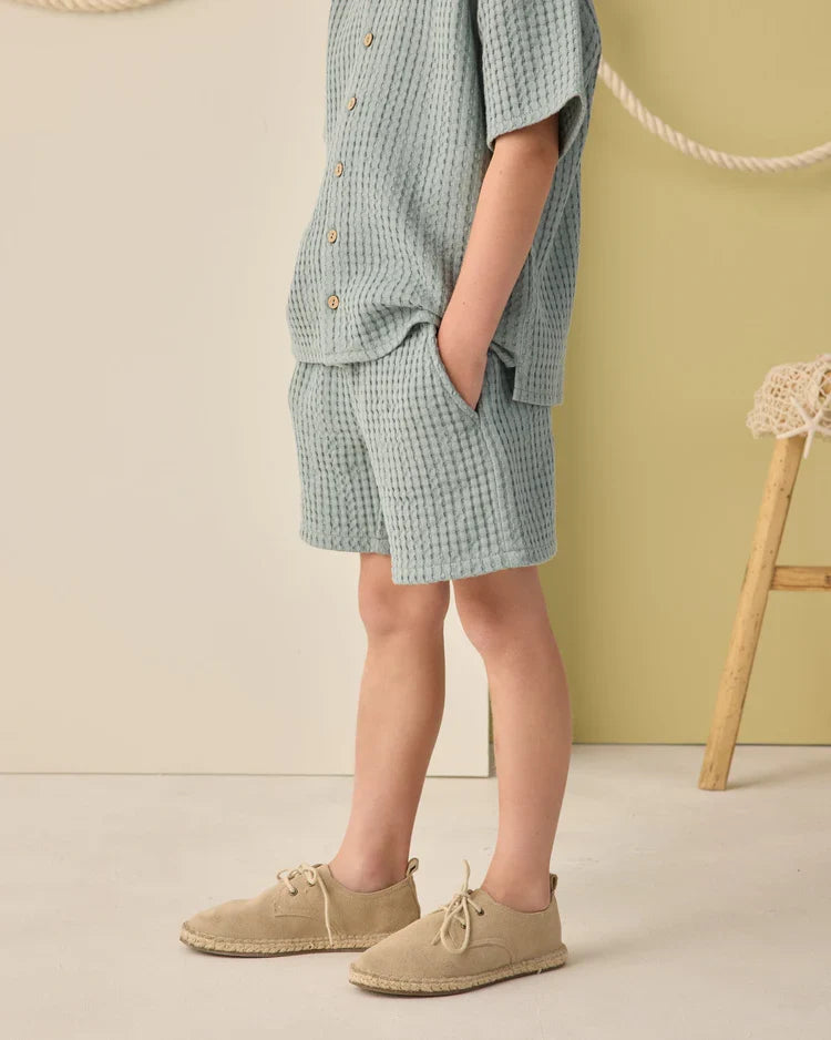 Lapel Collar Shirt | Sea Green | Rylee & Cru-5