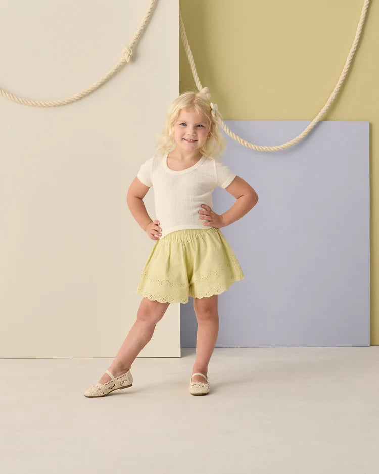 Pointelle Tee | Ivory | Rylee & Cru-3