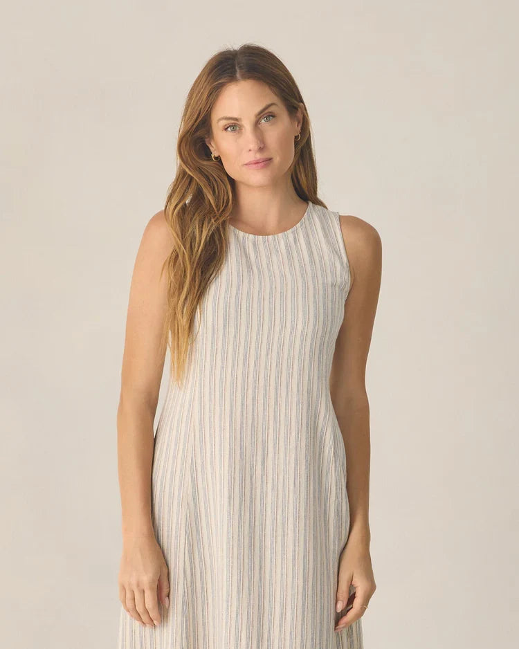 Ladies Indi Midi Dress | Nautical Stripe | Rylee & Cru-1