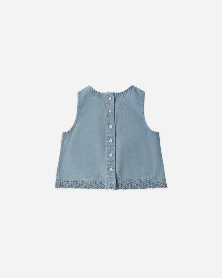Aaron Top | Washed Blue | Rylee & Cru-3