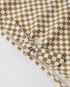 Knotted Bikini | Ocre Check | Rylee & Cru-4