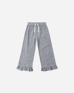 Wide Leg Pant | Marine Gingham | Rylee & Cru-1