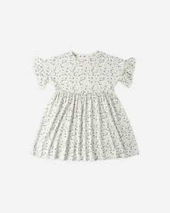 Babydoll Dress | Blue Ditsy | Rylee & Cru-3