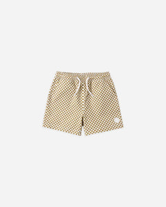 Boardshort | Ocre Check | Rylee & Cru-2