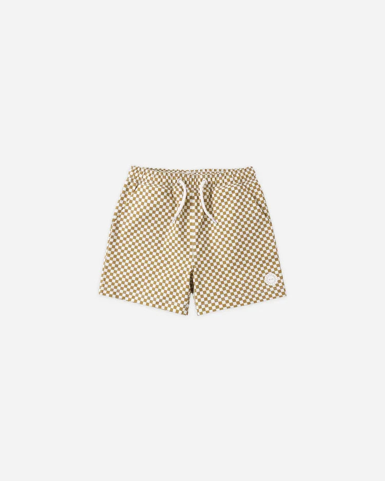 Boardshort | Ocre Check | Rylee & Cru-2