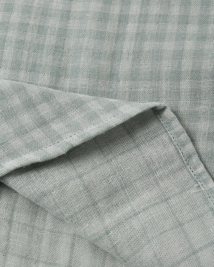 Collared Short Sleeve Shirt | Green Gingham | Rylee & Cru-6