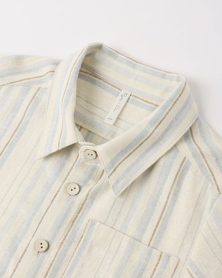 Collared Short Sleeve Shirt | Sea Stripe | Rylee & Cru-7