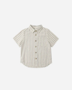 Collared Short Sleeve Shirt | Nautical  Stripe | Rylee & Cru-4