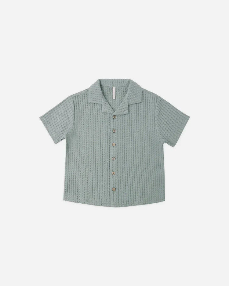 Lapel Collar Shirt | Sea Green | Rylee & Cru-2